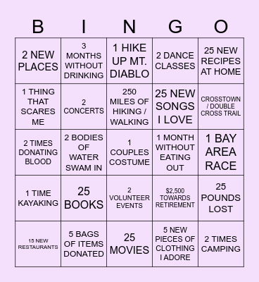25 IN 2025 Bingo Card