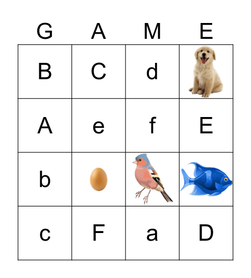 ABC Bingo Card