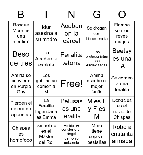 Bingolón Bingo Card