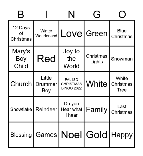 CHRISTMAS PARTY 2022 Bingo Card