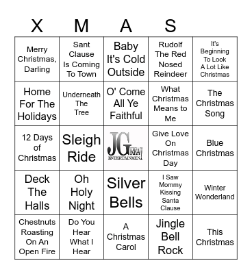 Christmas Music Bingo Card