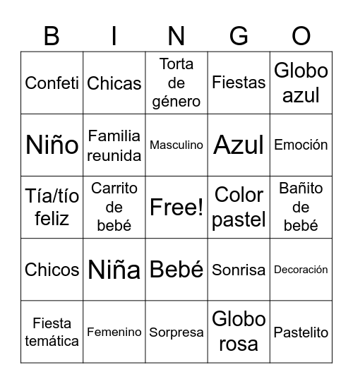 BABY BINGO Card