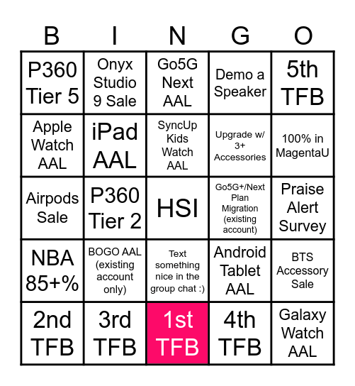 Monroe Money Makers Bingo Card