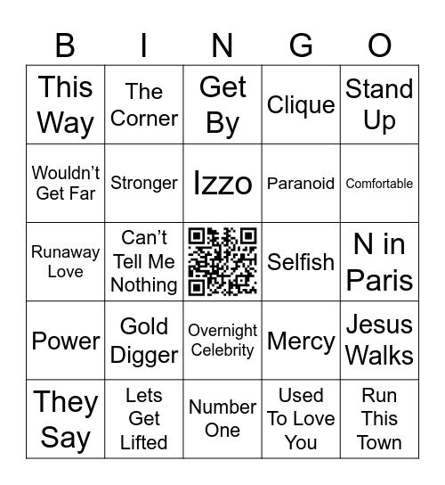 PRODUCED BY KANYE Bingo Card