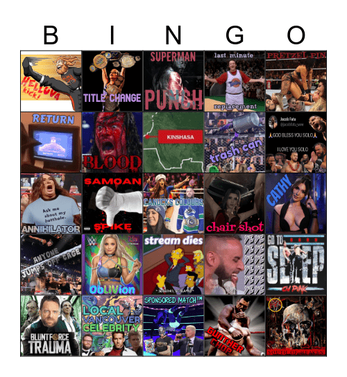 🍁Baked Bingo: Survivor Series🍁 Bingo Card