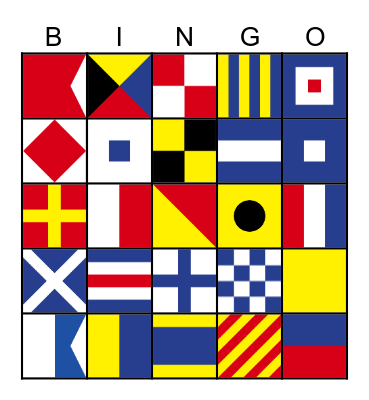 Nautical Flags Bingo Card