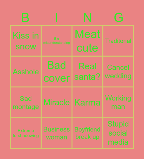 Stupid christmas movies Bingo Card