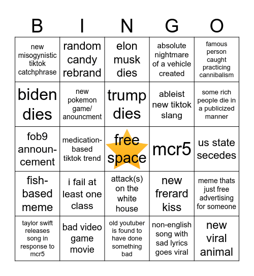 2025 bingo Card