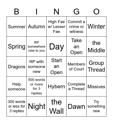 S&S Winter Bingo Card