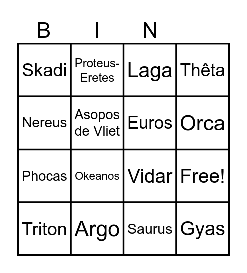 Aanslag Bingo Card