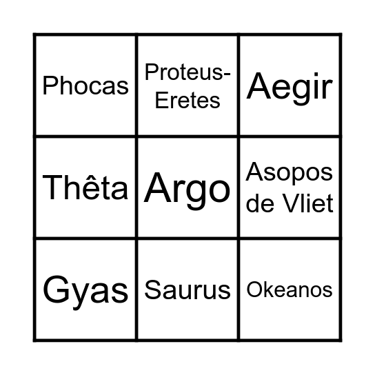 Aanslag Bingo Card