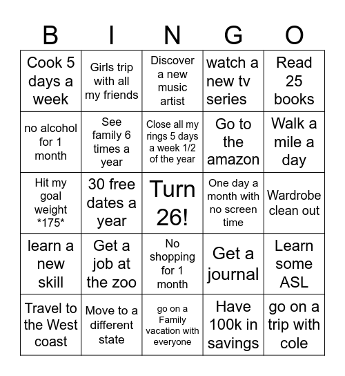 2025! Bingo Card