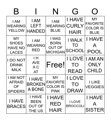 ICEBREAKER BINGO Card