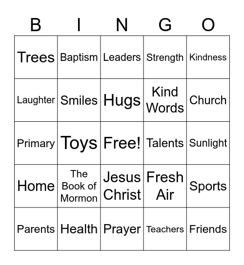 Thanksgiving Bingo Card
