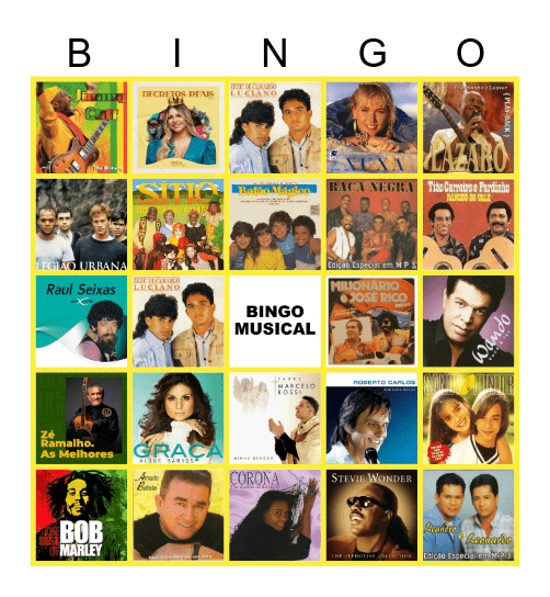 BINGO MUSICAL Bingo Card
