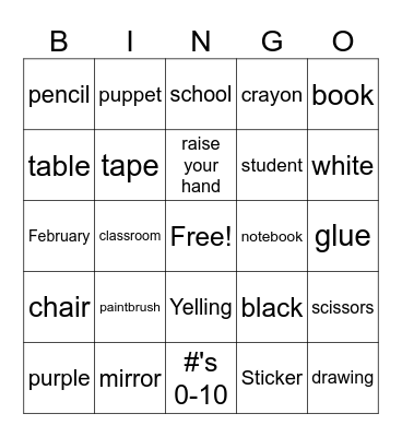 unit 1 Bingo Card