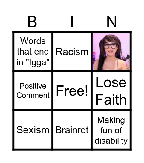 Instagram Reels Bingo Card