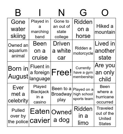 Bingo Card