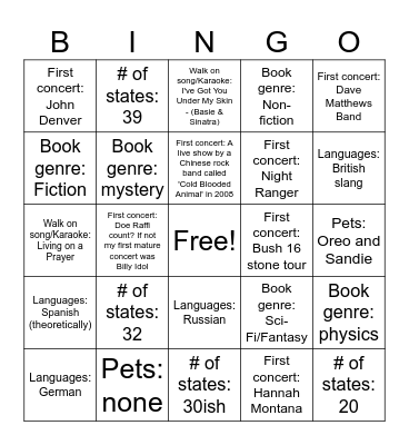 Bingo Card