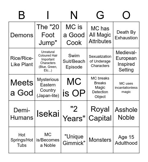 217 Bingo Card