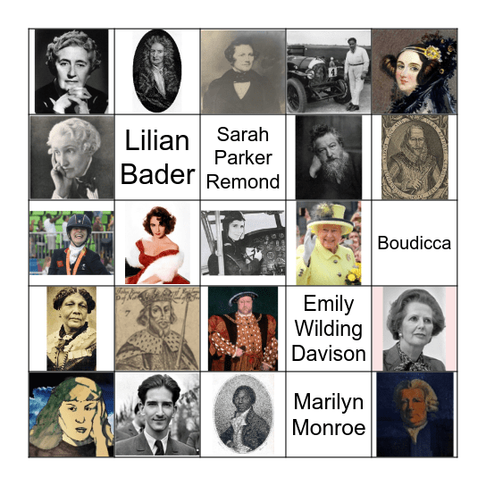 HISTORICAL BINGO Card