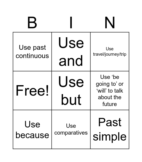 Email To A Friend Bingo Card