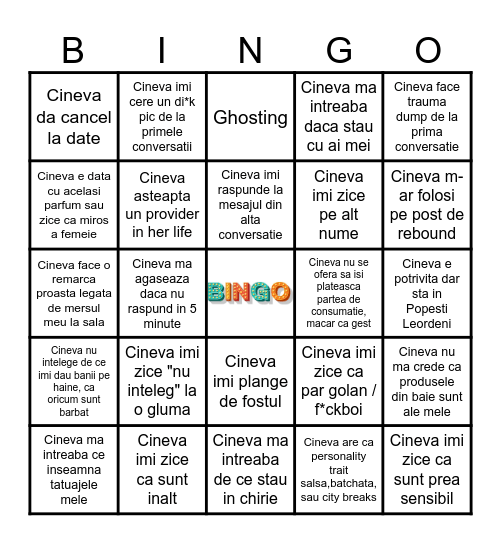 Bumblingo Bingo Card