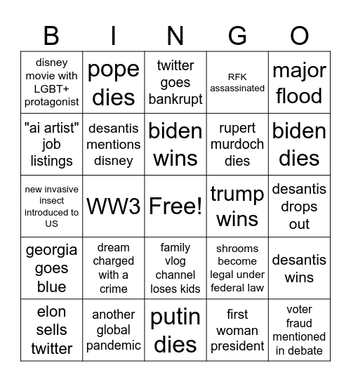 2024 Bingo Card