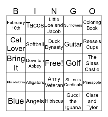 FSO BINGO Card