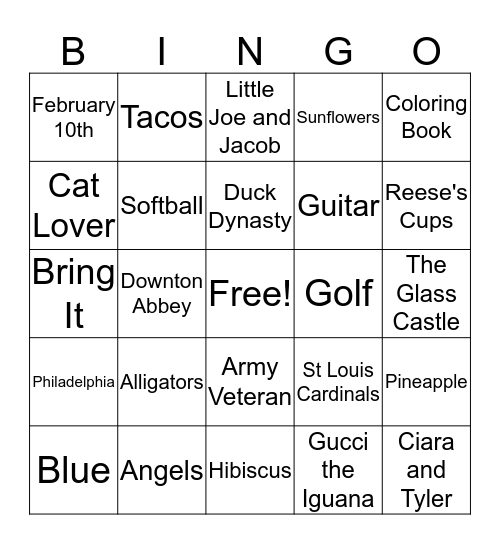 FSO BINGO Card