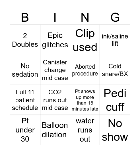 Room v. Room Bingo Card