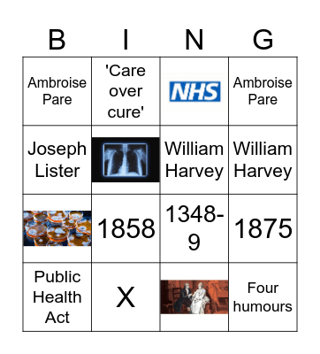 Revision Bingo Card