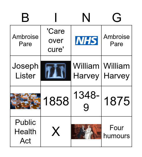 Revision Bingo Card