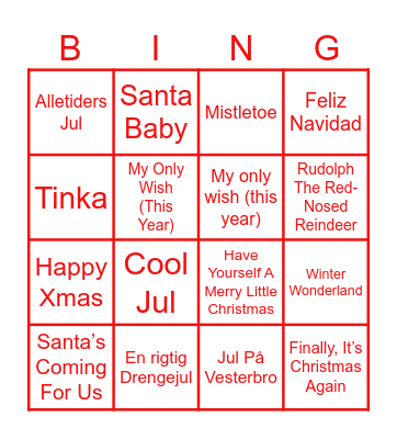 JULESANGE BINGO Card