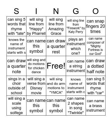 Find someone who: Bingo Card