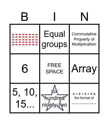 Multiplication Bingo! Bingo Card