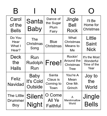 Christmas Bingo! Bingo Card