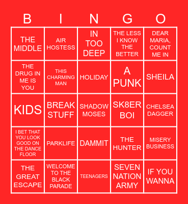 PRESSURE ROUND Bingo Card