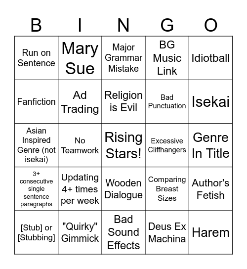 RR Bingo V2 Bingo Card