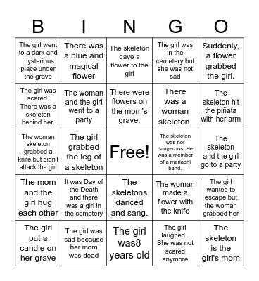 Día de Muertos ESP3 Bingo Card