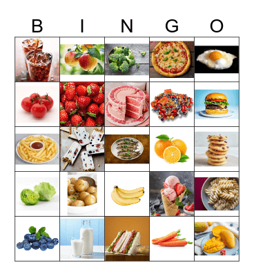 Food Bingo Card