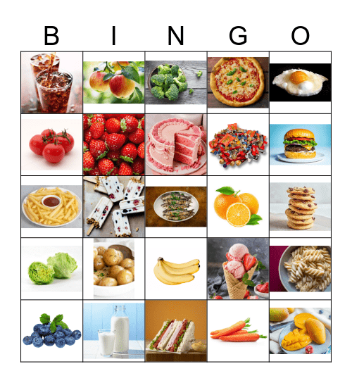 Food Bingo Card