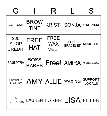 BODYSCAPES MEDSPA Bingo Card