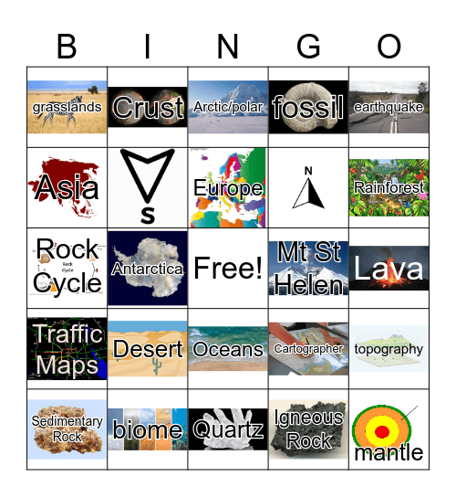 Geology Bingo Card