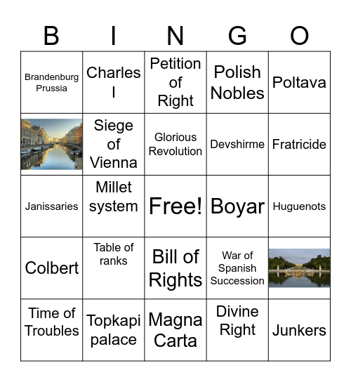 Absolutism Bingo Card