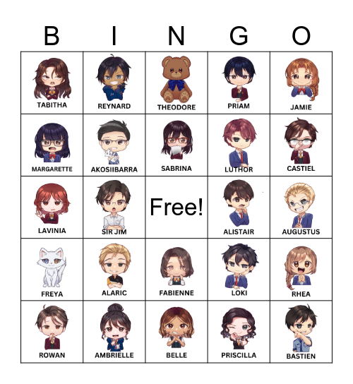 PLAYER BINGO Card