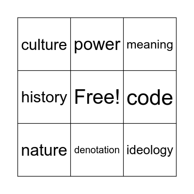 Critical Studies Review Bingo Card