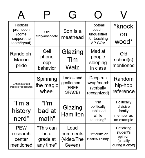 Mullinax Bingo! Bingo Card