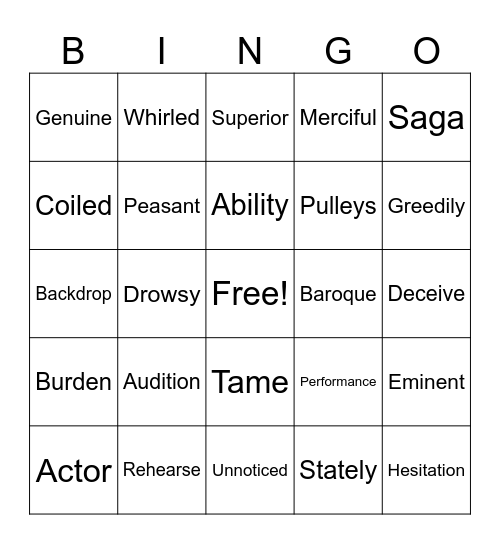 Module 4 Bingo Card