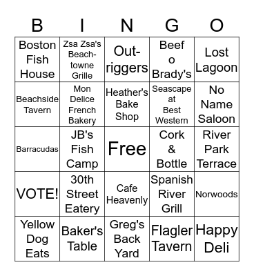 CHEESEBURGER THANK YOU Bingo Card